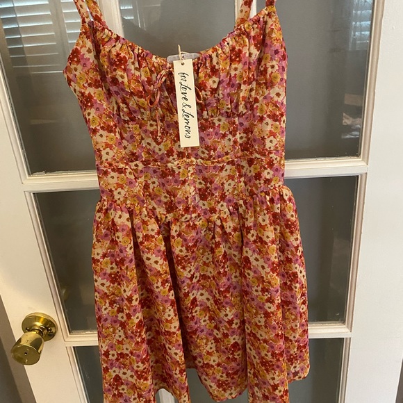 Final price! NWT For Love and Lemons Felicia Floral Print Dress -S - Picture 4 of 8